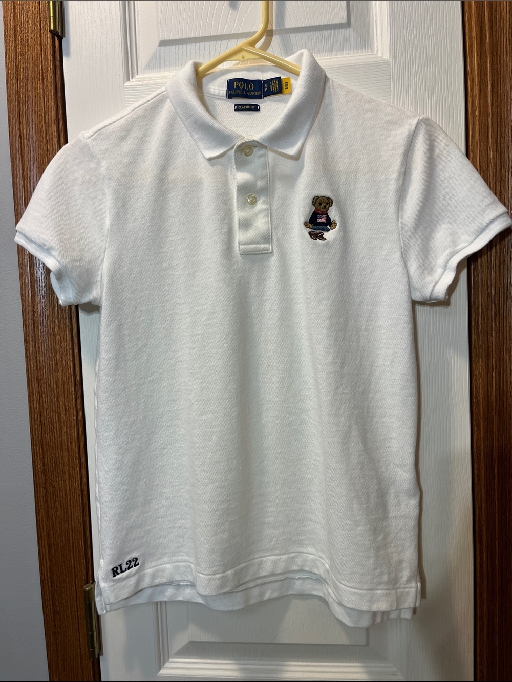 Polo Ralph Lauren Americana Cowgirl Bear White Polo Shirt Women’s Small Petite - Picture 16 of 16